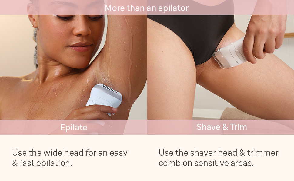 epilate, shave and trim