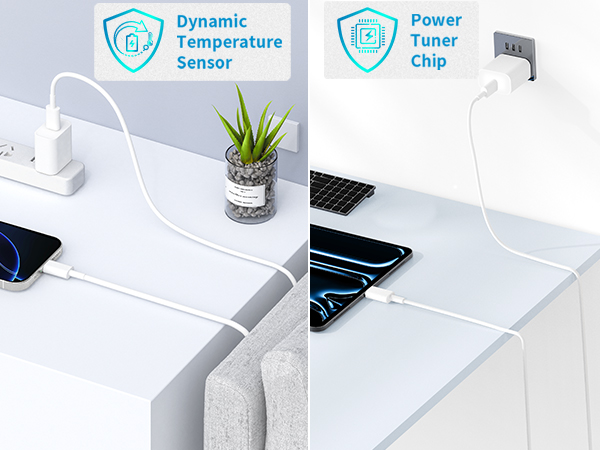 MFi Certified 2Pack PD 20W USB C Chargers Block Type C Wall Charger iPhone 16 Charger Fast Charging