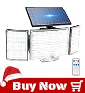Solar Lights Outdoor Motion Sensor, Solar Flood Outdoor Lights with 3 Modes, Waterproof Solar Pow...