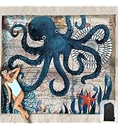 Hiwoss Beach Blanket Waterproof Sandproof Oversized 95”x 80”,Sand Free Beach Mat with Corner Pock...