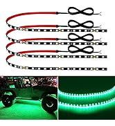 Car Led Strip Lights 24" Connectable Green 12V Led Light Strip for Cars Golf Cart Boat Marine Mot...