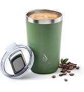 Ideus 20 oz Tumbler, Travel Coffee Mug with Splash Proof Sliding Lid, Double Wall Stainless Steel...
