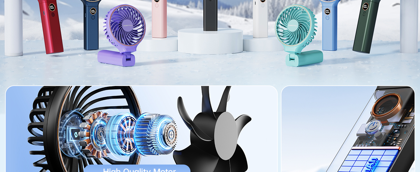 Portable handheld fan