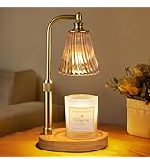 Amber Candle Warmer Lamp with Timer Dimmable,Birthday Gifts for Women Mom,Adjustable Height Wax M...