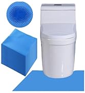 SYMHHA Blue Disposable Toilet Mats for Clean and Hygienic Bathroom,Upgraded Disposable Toilet Mat...