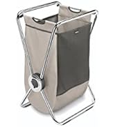 simplehuman x-frame laundry hamper, 100% recycled polyester collapsible laundry baskets with easy...