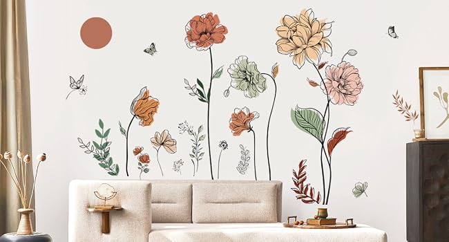 boho flower wall decal DM2018