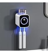 Bathroom Toothbrush Holders - Smart Drying and Cleaning, Solar Charging, Small Toothbrush and Cup...