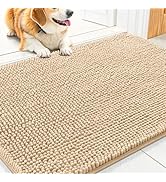 Smiry Dog Door Mat for Muddy Paws 30x20, Absorbs Moisture and Dirt Doormat, Non-Slip Washable Qui...
