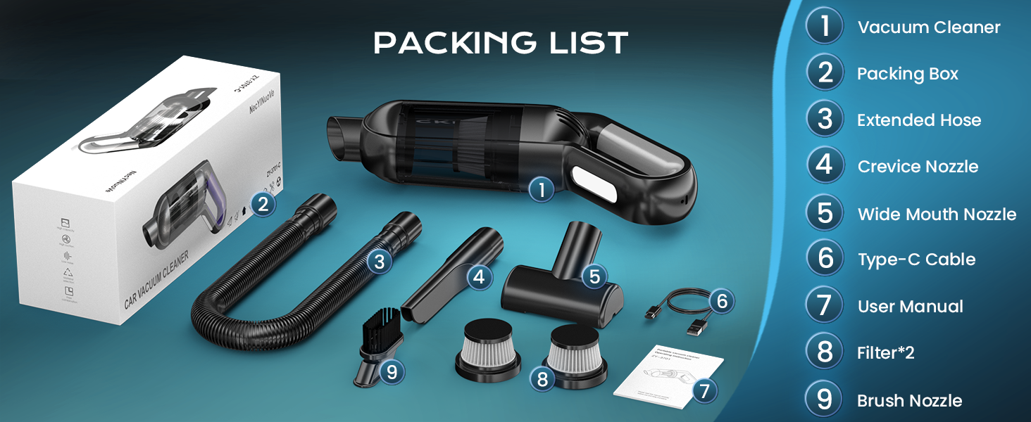 Handheld Vacuum Cordless Portable Car Vacuum
