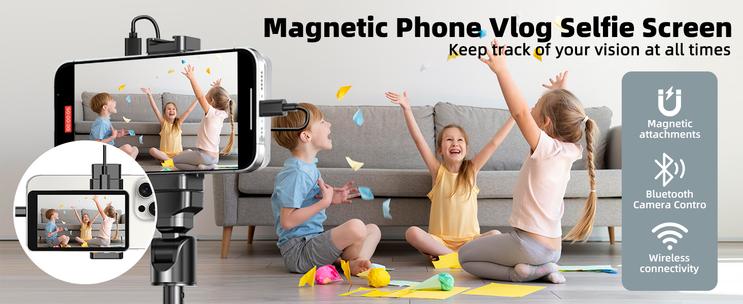 Heliora Magnetic Phone Vlog Selfie Monitor Screen