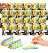 Toidgy 288 Count Mini Chalk Set for Kids (24 Boxes), Nontoxic Sidewalk Chalk Bulk for Kids, Sidew...