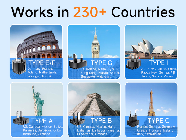 220v to 110v voltage converter for us to europe travel plug adapter power converter adapter combo 