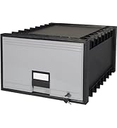 Storex Legal Size Archive Storage Drawer with Lock, 24-Inch Depth, Black/Gray (STX61402U01C)