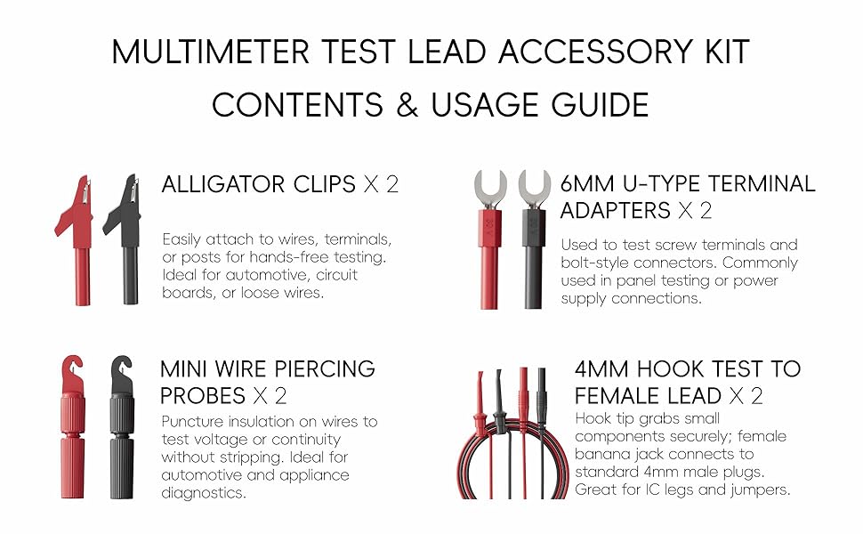 Multimeter Test Lead Accessory Kit