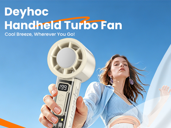 Handheld Turbo Fan Cool Breeze, Wherever You Go!