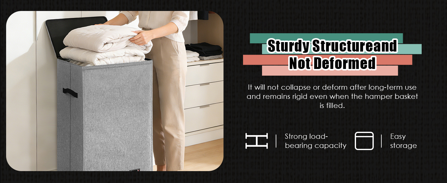 WTREE 100L Laundry Hamper with Lid