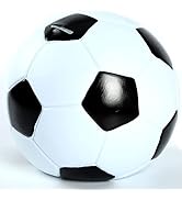 H&amp;W Soccer Piggy Bank for Grils Boys, Shatterproof Football Sports Themed Coin Bank, Small Size, ...