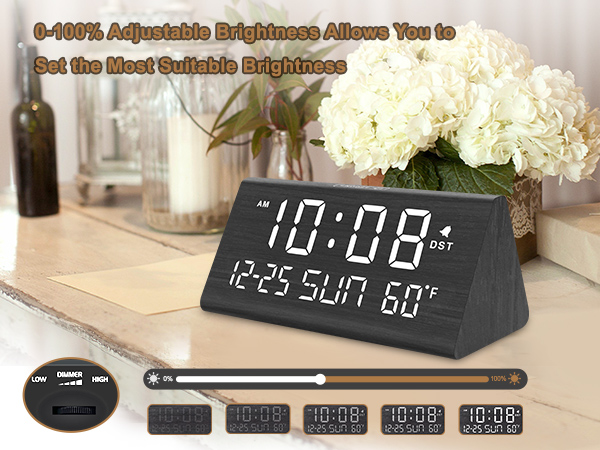 wooden alarm clock
