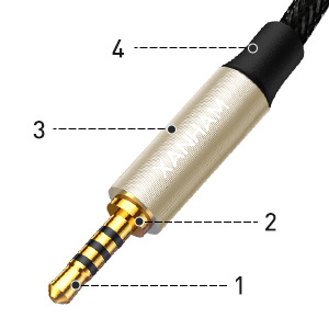 3.5mm audio&amp;mic splitter A+ 03