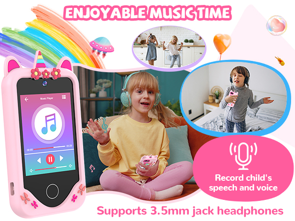 kids cell phone for music and record