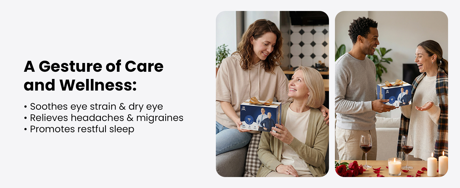 eye massager with heat and cooling eye mask for dry eye headaches migraine relief