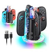 [Switch 1/2 Compatible] FASTSNAIL Charging Dock for Nintendo Switch 2/1 for Joycon 2, 8 in 1 Fast...