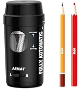 AFMAT Electric Pencil Sharpener, Auto in &amp; Out, Fully Automatic Pencil Sharpener for Colored Penc...