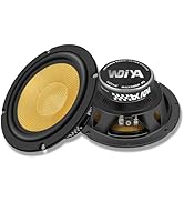 WDiYA Upgrade 6.5 Inch Car Speakers – 300W Peak Power, 4 Ohm, Glass Fiber Cone for Deep Bass &amp; Cl...