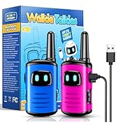 Kids Walkies Talkies Toys Rechargeable: 2 Pack Walkie Talkies for Kids Birthday Gifts for 3 4 5 6...