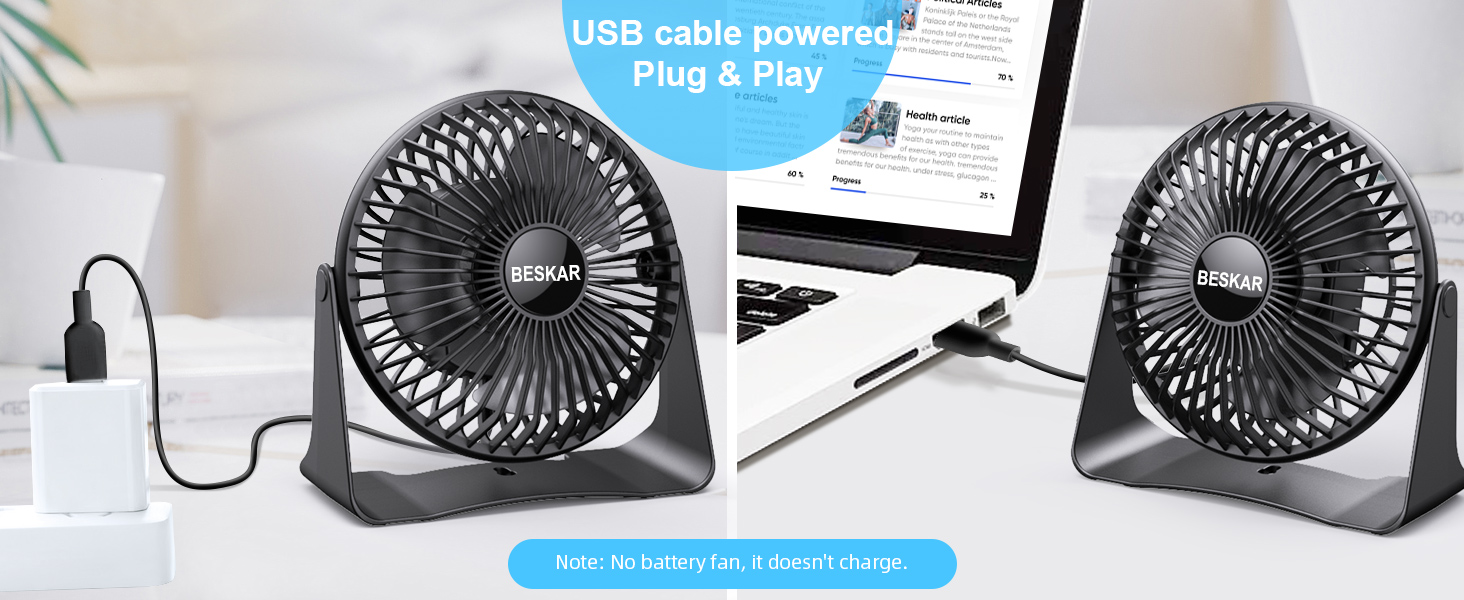 usb cord powered fan small portable fan for office desk personal table fan