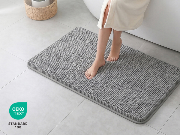 Shaggy Bath Mat Rug For Bathroom Cotton