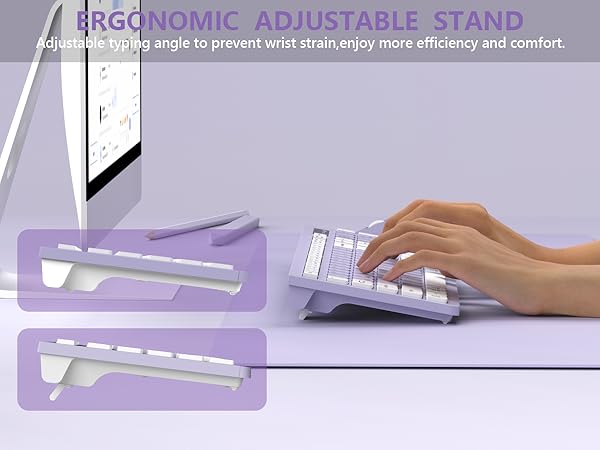 wireless keyboard and mouse combo purple 5