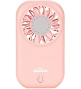 WHATOOK Handheld Mini Fan Powerful Small Personal Portable Speed Adjustable USB Rechargeable Eyel...