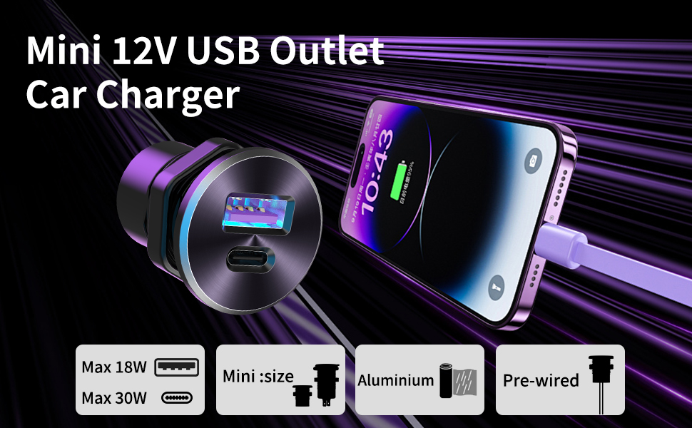 12V USB OUTLET MINI