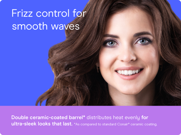 Conair double ceramic multi attachment styler curling iron bubble wand brush waves versatile