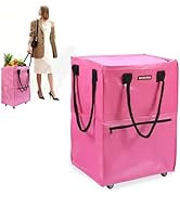 WORKPRO Large Rolling Grocery Bag, 36-Gallon Tote with 5 Wheels, 264 lbs Capacity, Dual Carry, Wi...