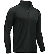 TACVASEN Men's Long Sleeve Athletic Shirts 1/4 Pullover Zip Sun Protection Rash Guard UPF 50+ Out...