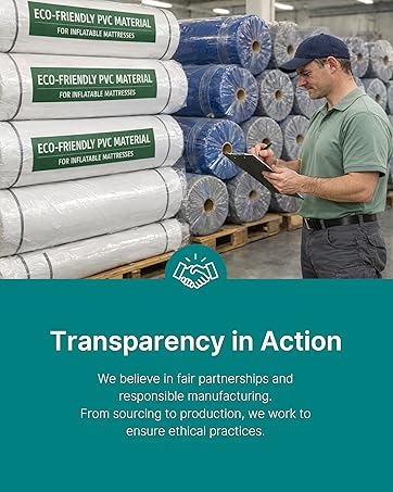 Our air beds are made from partially recycled materials