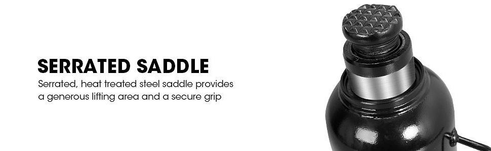 Torin Hydraulic Welded Bottle Jack, 20 Ton (40,000 lb) Capacity, Black