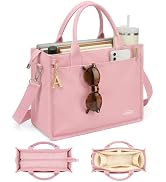 Aosbos Canvas Tote Bag for Women With Zipper,Laptop Compartments-Large Everyday Purse With Water ...
