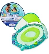 SwimWays Baby Spring Float Splash N Play, Baby Pool Float with Canopy &amp; UPF Protection, Swimming ...