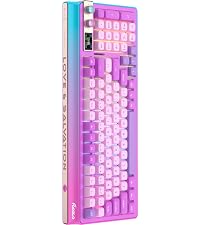 F75 Mechanical Keyboard, 75% Hot Swappable Gasket Structure Tri-Mode Gaming Keyboard, 81 Keys RGB Bl...