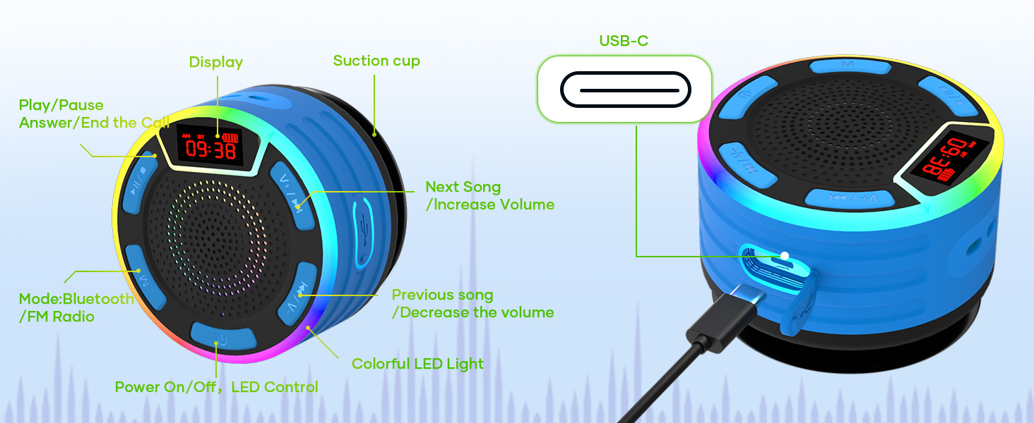 Bluetooth Shower Speaker