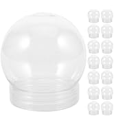 Hemobllo 15pcs Snow Globe Kit Clear Plastic, DIY Snow Globe Craft Supplies, Winter Party Favors, ...