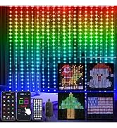 Brightown Smart Curtain String Lights App Controlled - 900 LED DIY Hanging Fairy Light Pattern an...