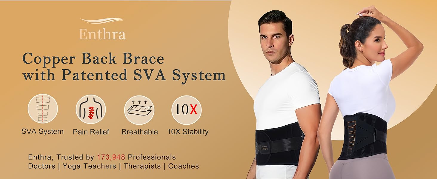 Copper Back Brace with Patented SVA System