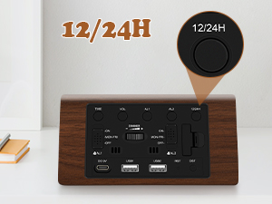 wood clock