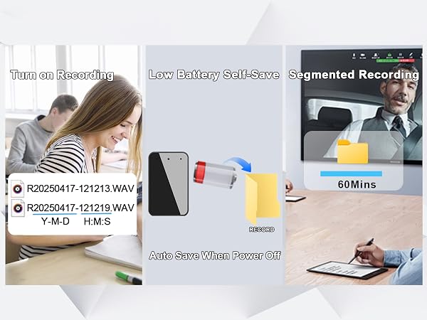 small voice recorder for meetings lectures classroom recording device note taking recorder