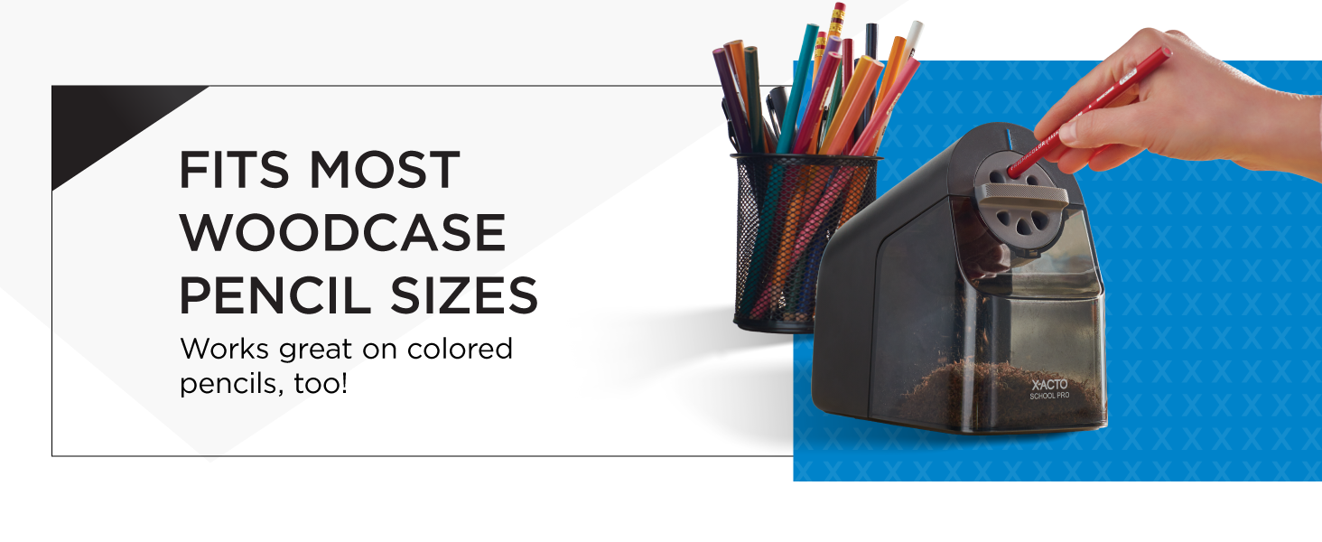 adjust fit woodcase pencil sizes pointy school pro classroom write test teacher students supplies